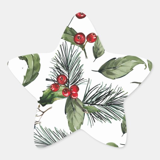 Christmass  Stern-Aufkleber (Vorderseite)