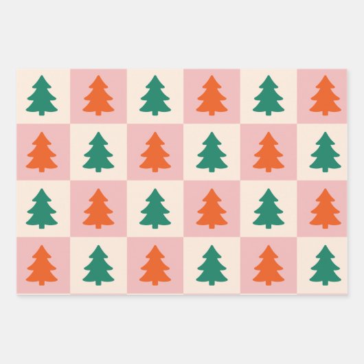 Christmasse Trees Geschenkpapier Set (Vorderseite 2)