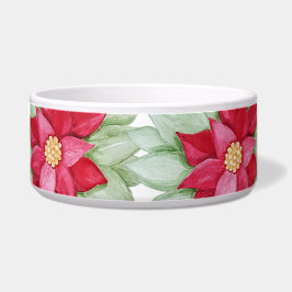 ChristmasStar Poinsettia Wasserfarbe Handgemalt Napf