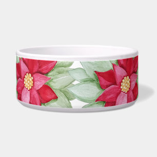 ChristmasStar Poinsettia Wasserfarbe Handgemalt Napf