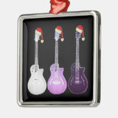Christmassy Electric Guitars Pink Ornament Aus Metall (Links)