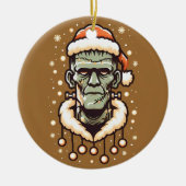 Christmassy Frankenstein Keramik Ornament (Vorne)