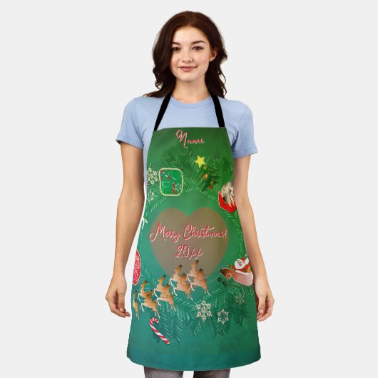 Christmassy Schürze (Getragen)