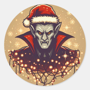 Christmassy Vampire Runder Aufkleber