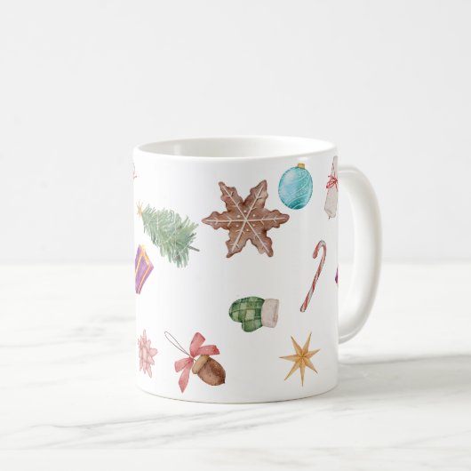 Christmast-Ornamente Kaffeetasse (VorderseiteRechts)