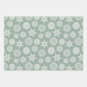 Christmast Snowflake Red Green Blue Pattern Geschenkpapier Set (Vorderseite 3)