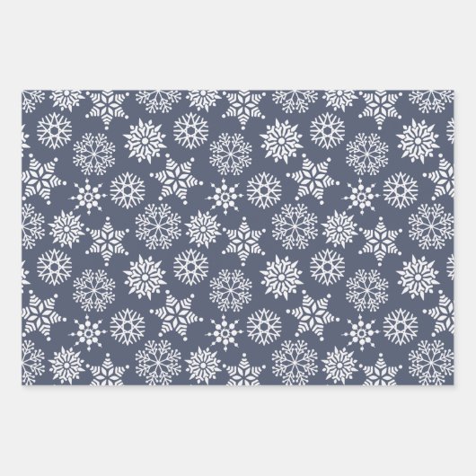 Christmast Snowflake Red Green Blue Pattern Geschenkpapier Set (Vorderseite 2)