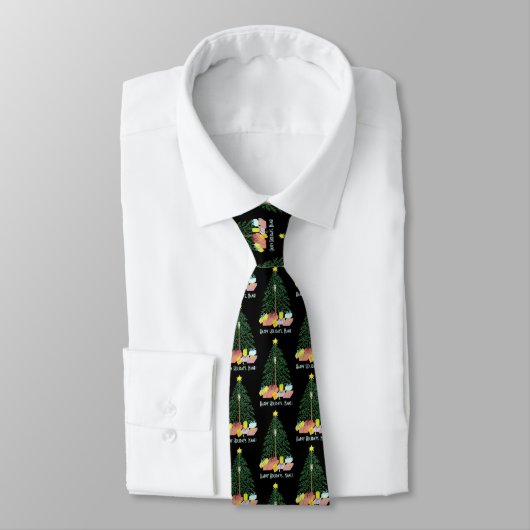 Christmast Tree Black Neck Tie Krawatte (Gebunden)