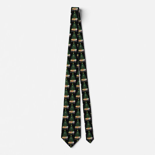 Christmast Tree Black Neck Tie Krawatte (Vorderseite)