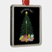 Christmast Tree Square Ornament Aus Metall (Rechts)