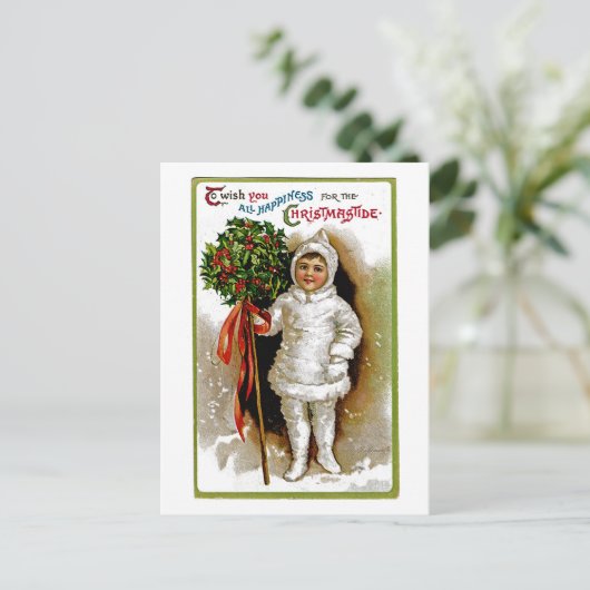 Christmastide Feiertagspostkarte (Stehend Vorderseite)