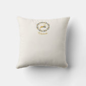 Christmastime Deer with Wreath Yellow Cream Kissen (Rückseite)