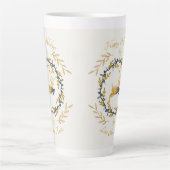 Christmastime Deer with Wreath Yellow Cream Milchtasse (Vorderseite)