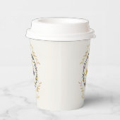 Christmastime Deer with Wreath Yellow Cream Pappbecher (Rechts)