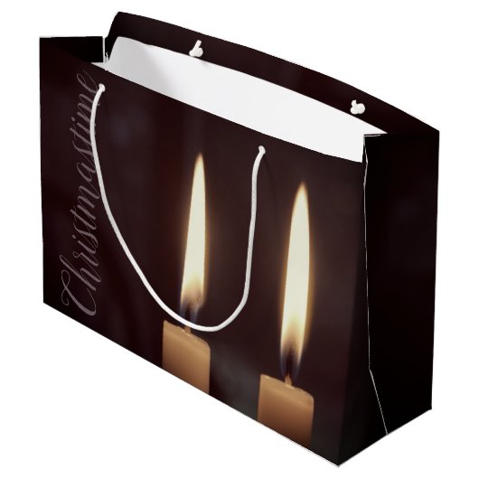 Christmastime Large Paper Geschenktasche Große Geschenktüte (Rückseite Schrägansicht)