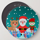 CHRISTMASTIME MIT SANTA UND SEINEN FREUNDEN BUTTON (Vorne & Hinten)