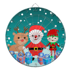 CHRISTMASTIME MIT SANTA UND SEINEN FREUNDEN DARTSCHEIBE