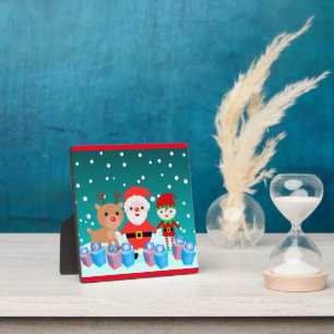 CHRISTMASTIME MIT SANTA UND SEINEN FREUNDEN FOTOPLATTE