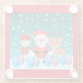 CHRISTMASTIME MIT SANTA UND SEINEN FREUNDEN GLAS C GLASUNTERSETZER (Rückseite)
