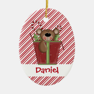 Christmastime Süßigkeit Stripes Keramik Ornament