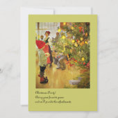 Christmastime Wieder kleiner Junge und Julgran Einladung (Vorderseite)