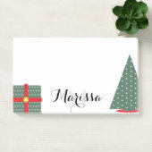 ChristmasTree and Present Monogram Post-it Klebezettel (Büro)