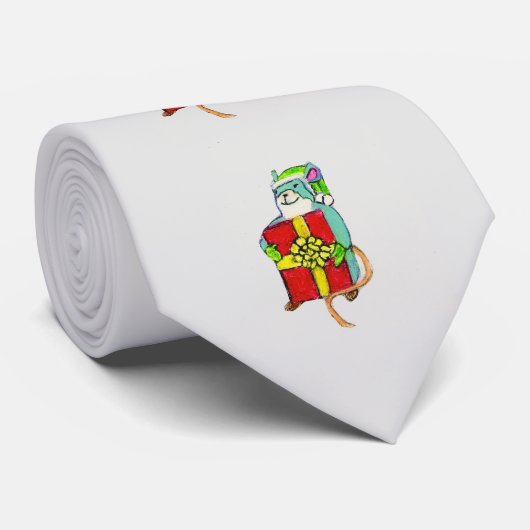 CHRISTMAUSMAUS MIT GIFT-Krawatte Krawatte (Gerollt)