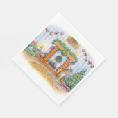 Christmouse napkins art von Alissa Hansen Serviette (Ecke)