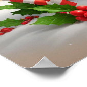 Christms Cartoon Pferd mit Weihnachtsmannmütze Poster (Ecke)