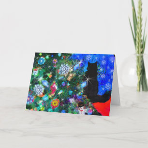 Christms Kitty wartete Sankt, Karte