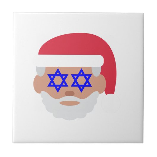 christmukah santa claus emoji fliese (Vorderseite)