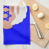 christmukah santa claus emoji geschirrtuch (Viertel Falte)