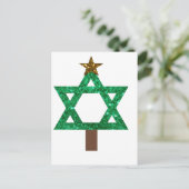 christmukkah christmas tree feiertagspostkarte (Stehend Vorderseite)