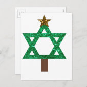 christmukkah christmas tree feiertagspostkarte (Vorne/Hinten)