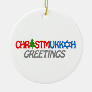 CHRISTMUKKAH GRÜSSE - .PNG KERAMIKORNAMENT