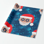 christmukkah santa emoji geschenkpapier (Ungerollt)