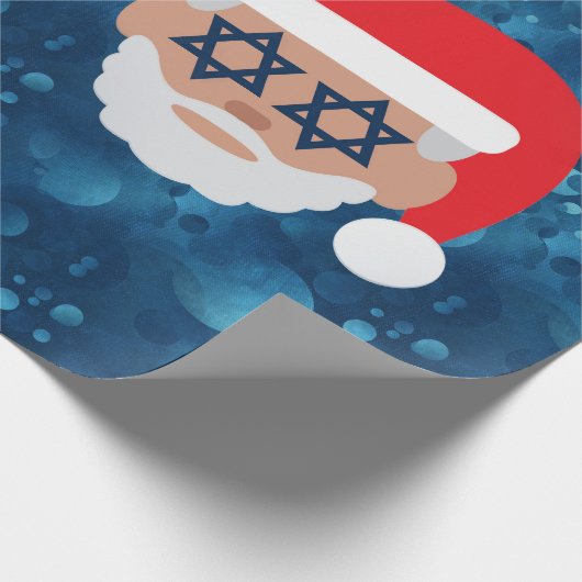 christmukkah santa emoji geschenkpapier (Ecke)