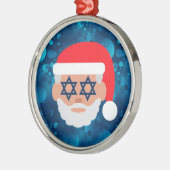 christmukkah santa emoji ornament aus metall (Links)
