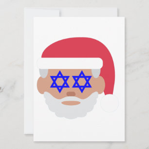 Christmukkah Weihnachtsmann Emoji Feiertagskarte