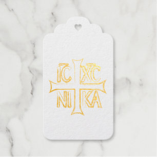 Christogram Foil Gift Tags Geschenkanhänger