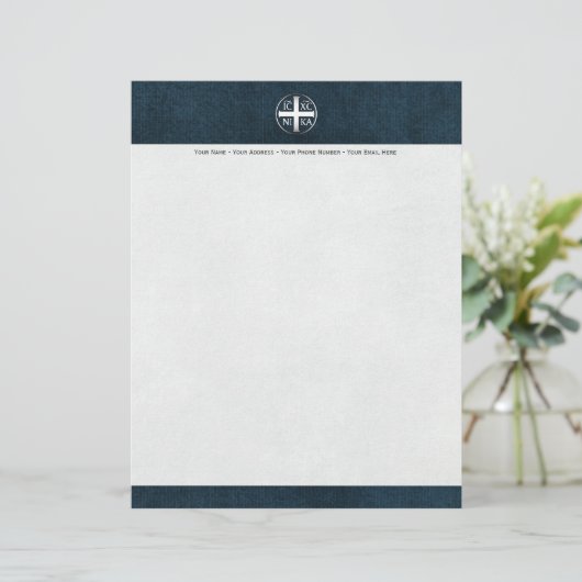 Christogram ICXC NIKA Jesus erobert Briefbogen (Stehend Vorderseite)