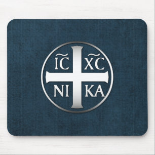 Christogram ICXC NIKA Jesus erobert Mousepad