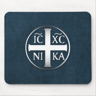 Christogram ICXC NIKA Jesus erobert Mousepad