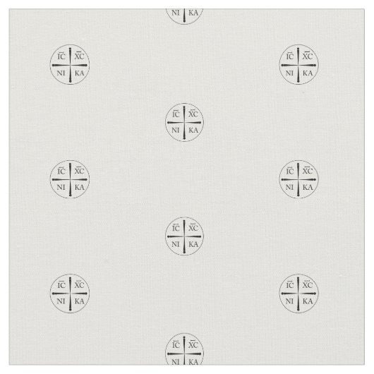 Christogram ICXC NIKA Stoff (Nahaufnahme)