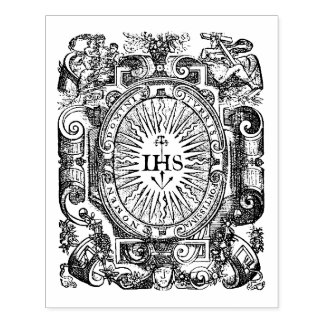 Christogram IHS Briefmarke Gummistempel