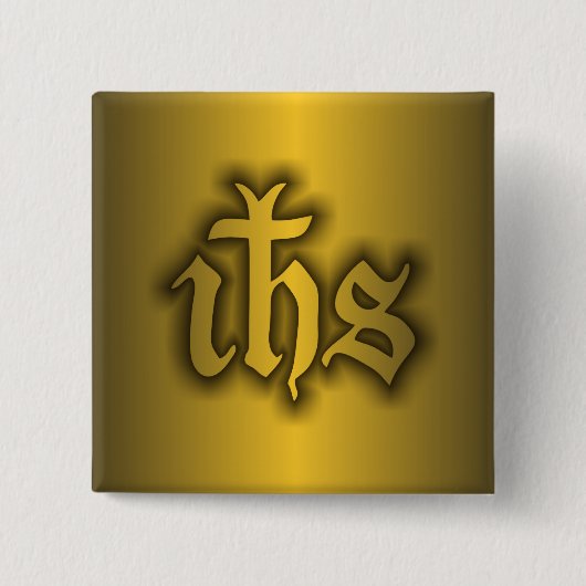 Christogram (IHS) Gold Button (Vorderseite)
