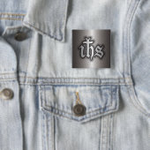 Christogram (IHS) Steel Button (Beispiel)