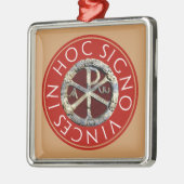 Christogram mit lateinischem Text Ornament Aus Metall (Links)