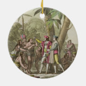 Christoph Kolumbus (1451-1506) mit gebürtigem Keramikornament (Hinten)