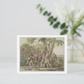 Christoph Kolumbus (1451-1506) mit Indianern Postkarte (Stehend Vorderseite)